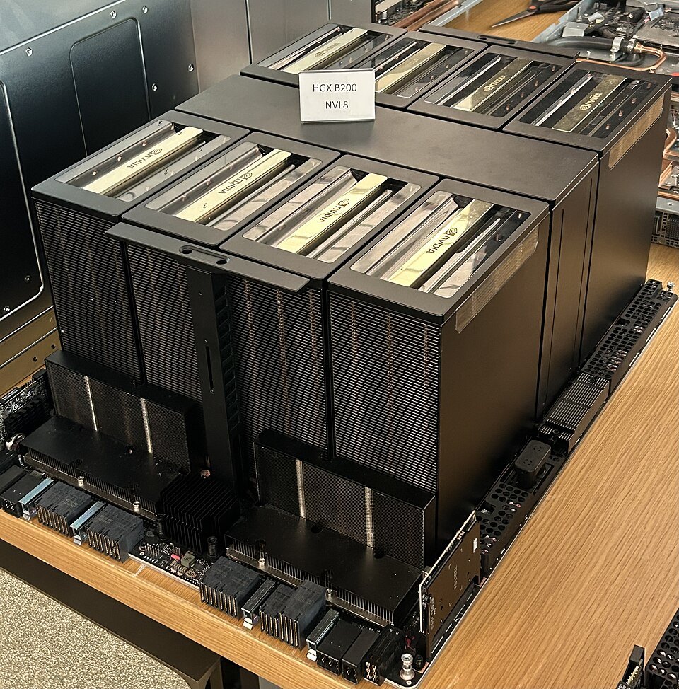An NVIDIA DGX B200 chassis